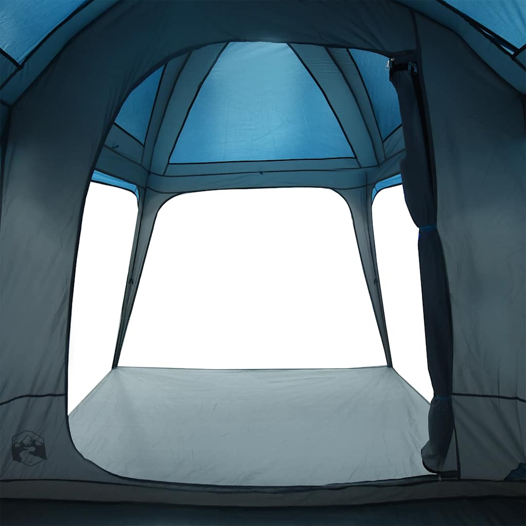 5 Person Camping Tent with Awning Blue Waterproof