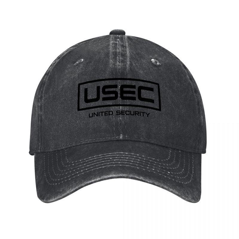 Usec United Security Washed Cotton Baseball Cap Classic Fit Design Black Color Durable Canvas Material Stylish Everyday Wear