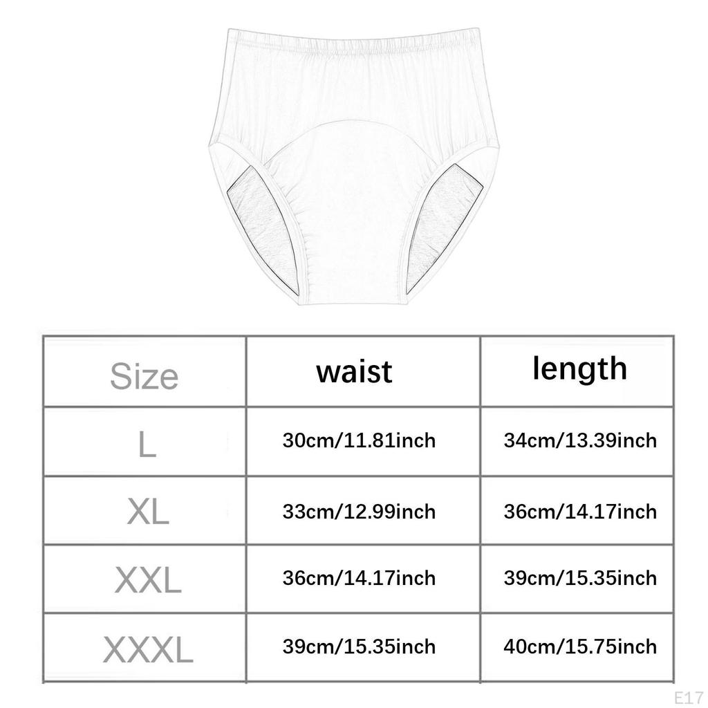 Adult Cloth Diaper Breathable Incontinence Underwear Elastic Waist Leakproof Underpants for Women