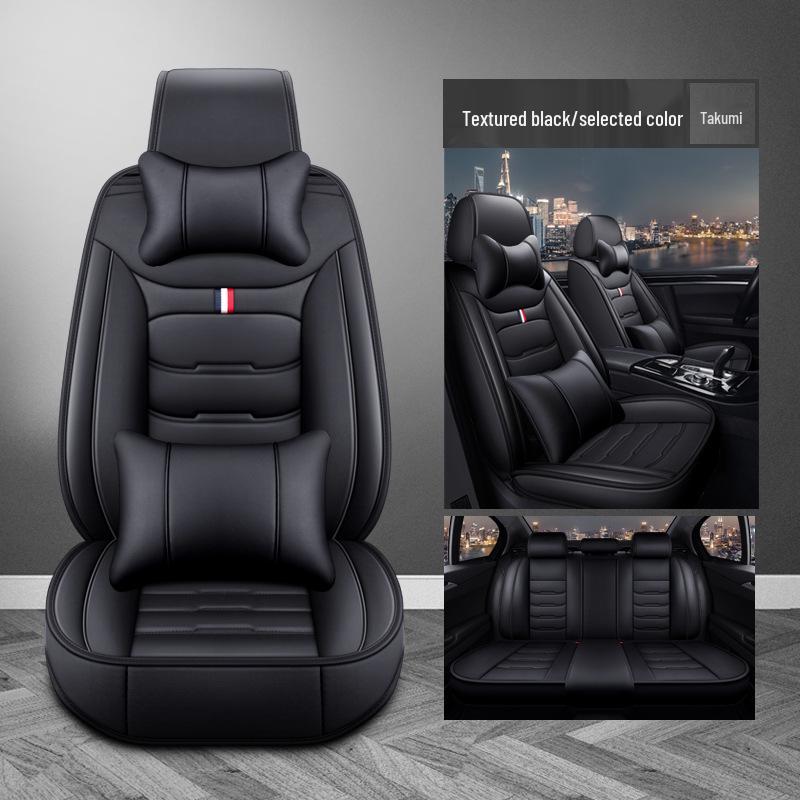 Universal Leather Car Seat Cushion - Washable, All-Season, Easy Care