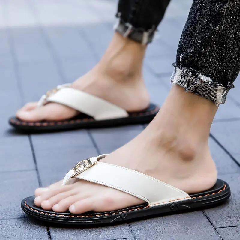Fashion Flat Slides Summer Male Slipper Pvc Low Price Designer Luxury Original High Quality Men's Shoe Fashion Cheap Shoes Korean Style