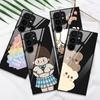 Süße Mädchen Handyhülle für Samsung Galaxy S22 Plus Ultra Cartoon Glashüllen für Galaxy S20 Fe S21ultra S23plus S21fe Schwarze Abdeckung