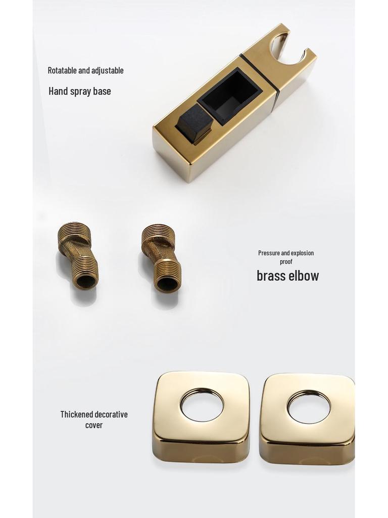 All-Copper Thermostatic Shower Faucet Set with Rain Shower Head