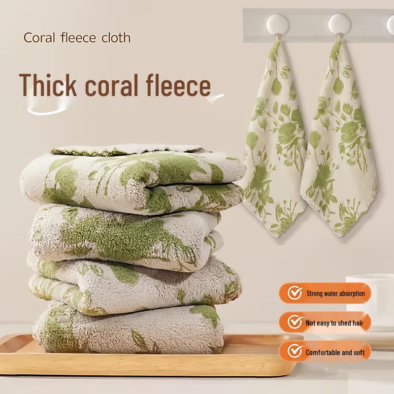Thick, Wear-Resistant, Lint-Free, Absorbent Dishwashing Cloth for Household Cleaning & Scouring