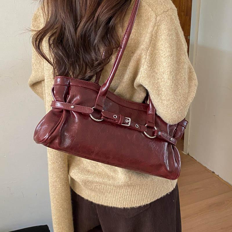 Sac sous-bras Rétro Chic de Luxe, Sac Cabas Polyvalent Grande Capacité pour le Quotidien, Sac à Main Tendance à Une Seule Bandoulière pour Femmes KTB