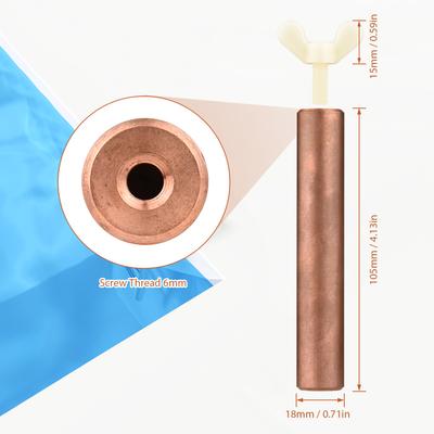 Copper Anode Rod Replacement for Solar Power Swimming Pool Purifier Solar Pool Ionizer Water Algae Inhibition Chlorine-Free Water Processor