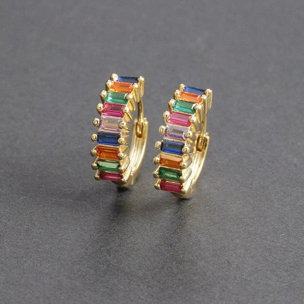 Módní nerezové ocelové zirkonové řetízkové kruhové náušnice pro ženy, piercing do srdce Helix Tragus, svatební šperky