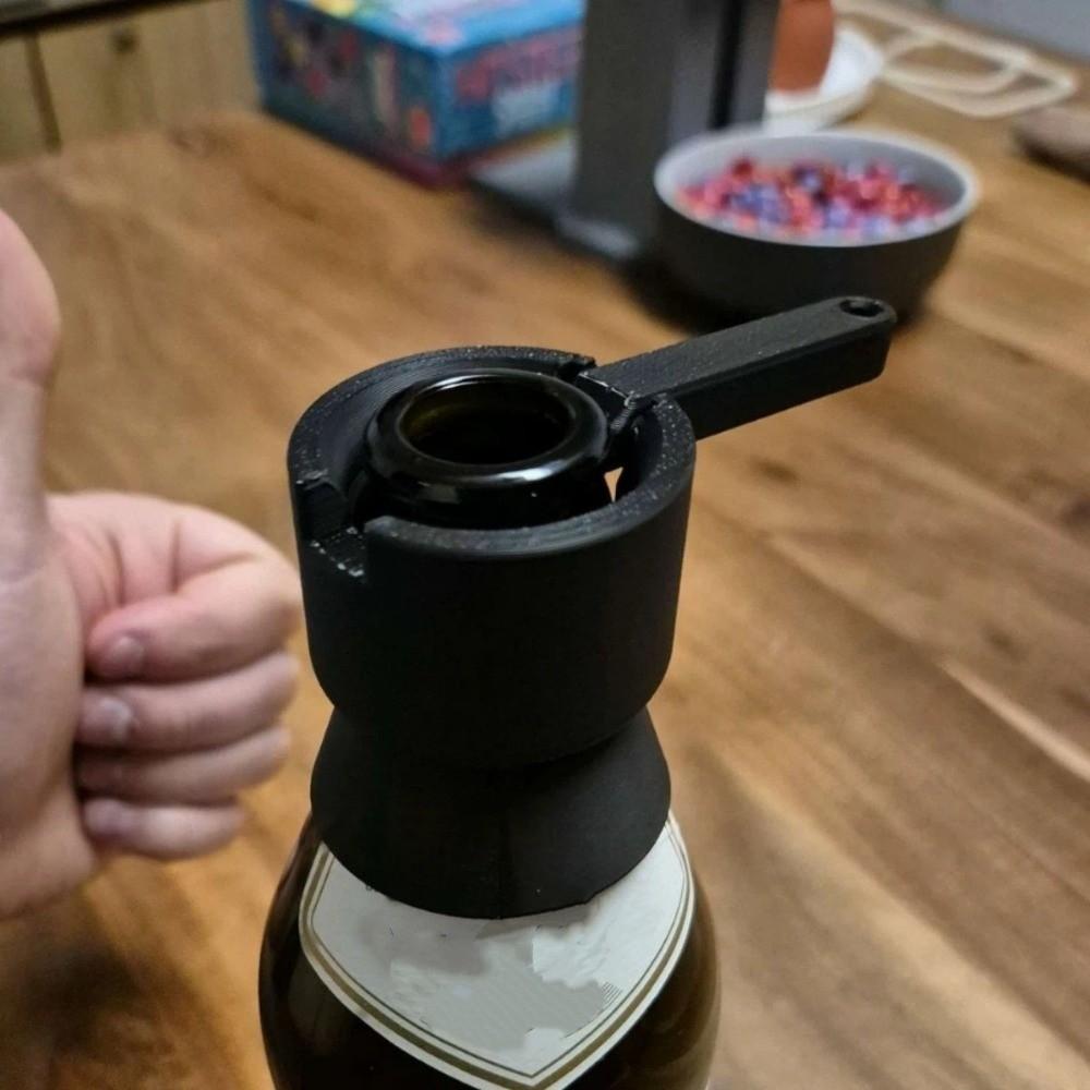 3D Printed Lever Beer Bottle Opener Portable Jar Remover Bottle Cap Launcher  Outdoor