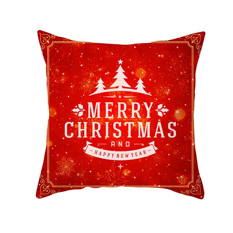 Red Series Christmas Peach Velvet Cushion Cover New Sofa Cushion Cover Square Cushion Cover