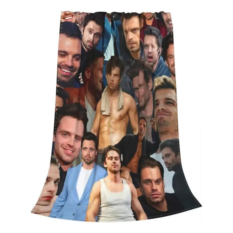 Manta Para Collage Sebastian Stan, Terciopelo, Primavera Y O S разноцветный