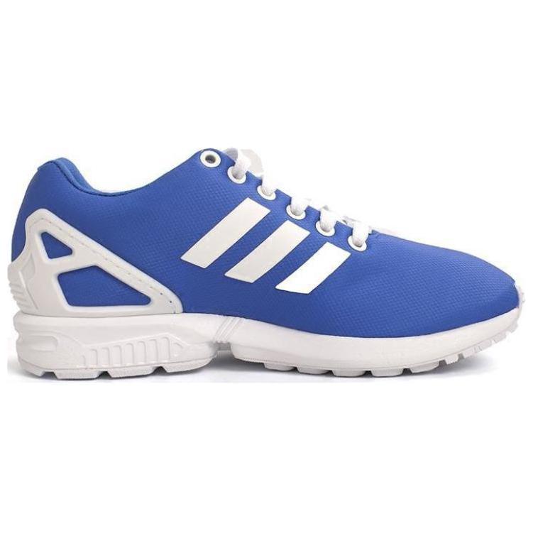 Adidas Originals ZX Flux Comfortable Durable Non-Slip Wear-Resistant Low-Top Casual Running Shoes Women Sneaker Blue White S75697