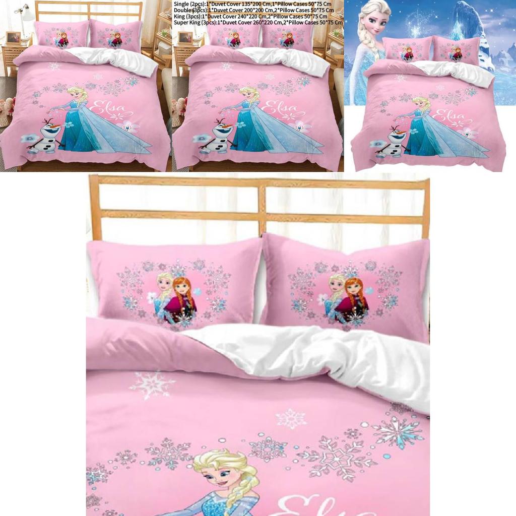 Frozen 3d Digital Print Comforter Set For Kids Bedroom Decor