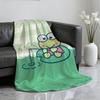 Kawaii K-Keroppi-I Chibi Blanket Soft Throw Blanket for Home Bedroom Bed Sofa Picnic Travel Office Rest Cover Blanket Gift