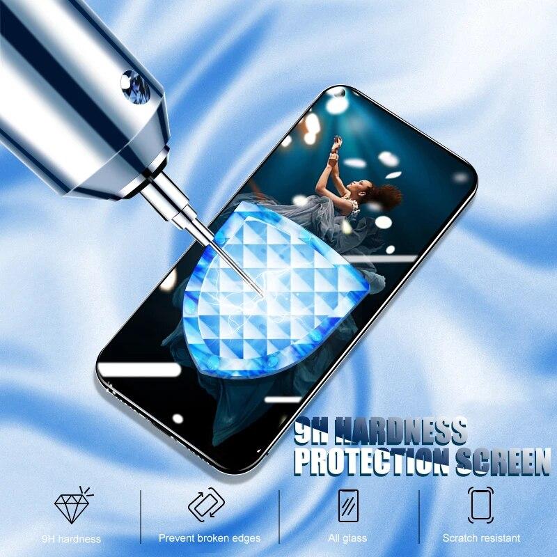 5Pcs Full Tempered Glass For Honor 90 Lite 80 GT 50 SE Screen Protector For Honor View 20 30 Pro V20 V30 20i 30i Protective Film