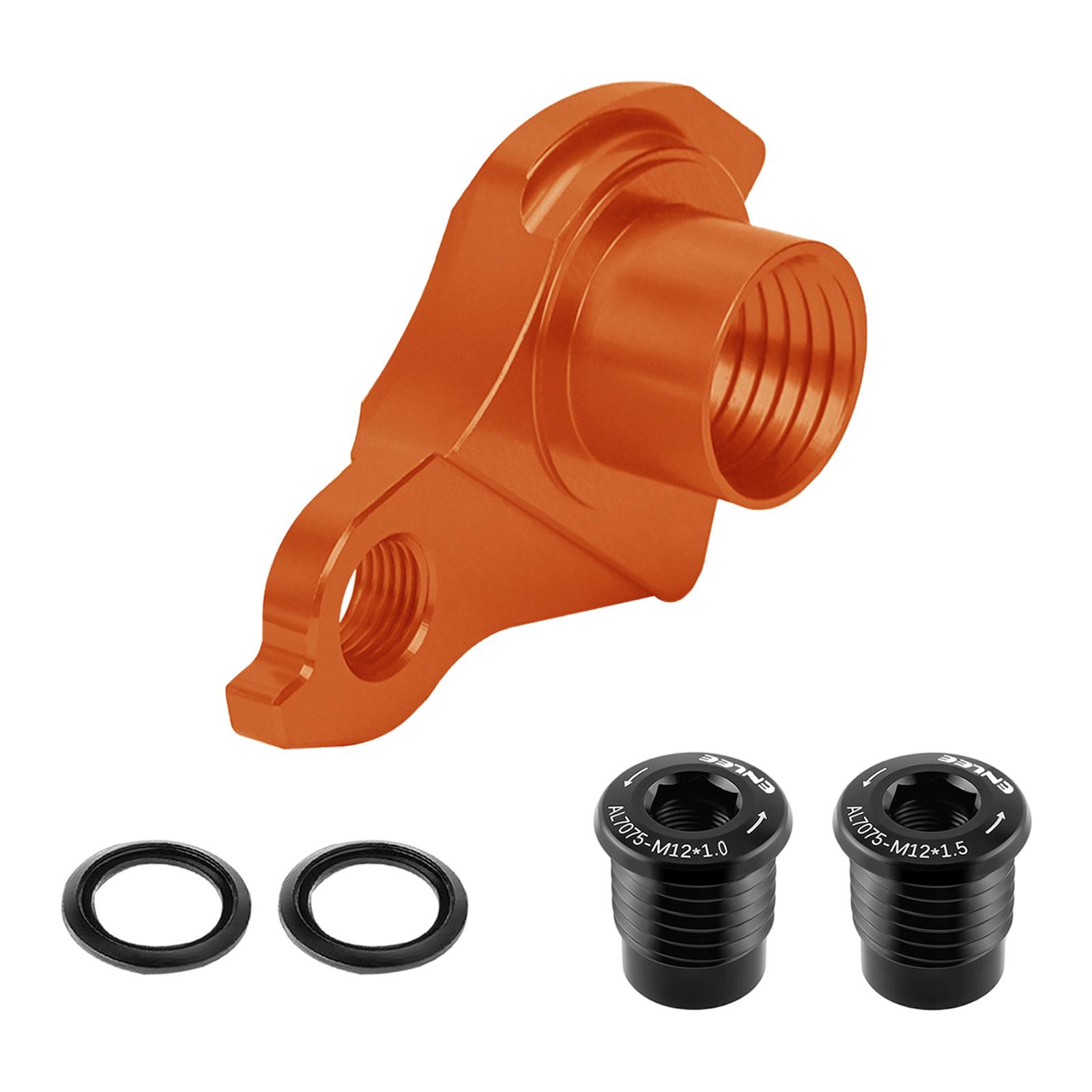 Bike Rear Derailleur Hanger,Aluminium Alloy Mount Hardware,Bicycle Tail Hook Replaces with Bolts for Outside Repairing оранжевый