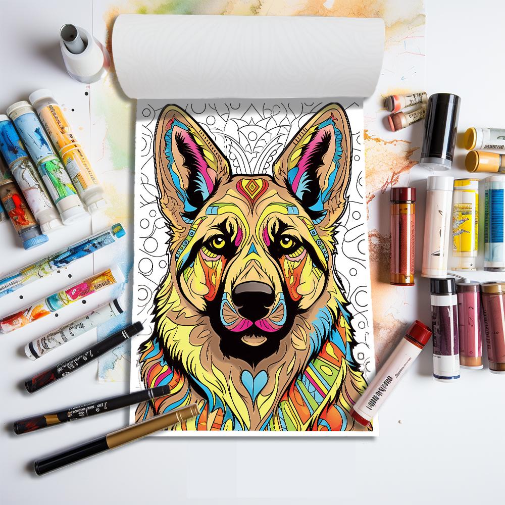 1pc,A4 Teenagers Coloring Book,Animal Coloring Book,25 Different Patterns,100gsm Thick Paper,Stress Relief,Birthday Gift