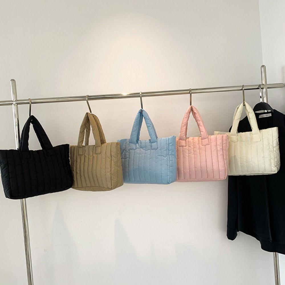 

Стеганая мягкая сумка-тоут в корейском стиле, сумка через плечо в виде облака, мягкая стеганая сумка на каждый день