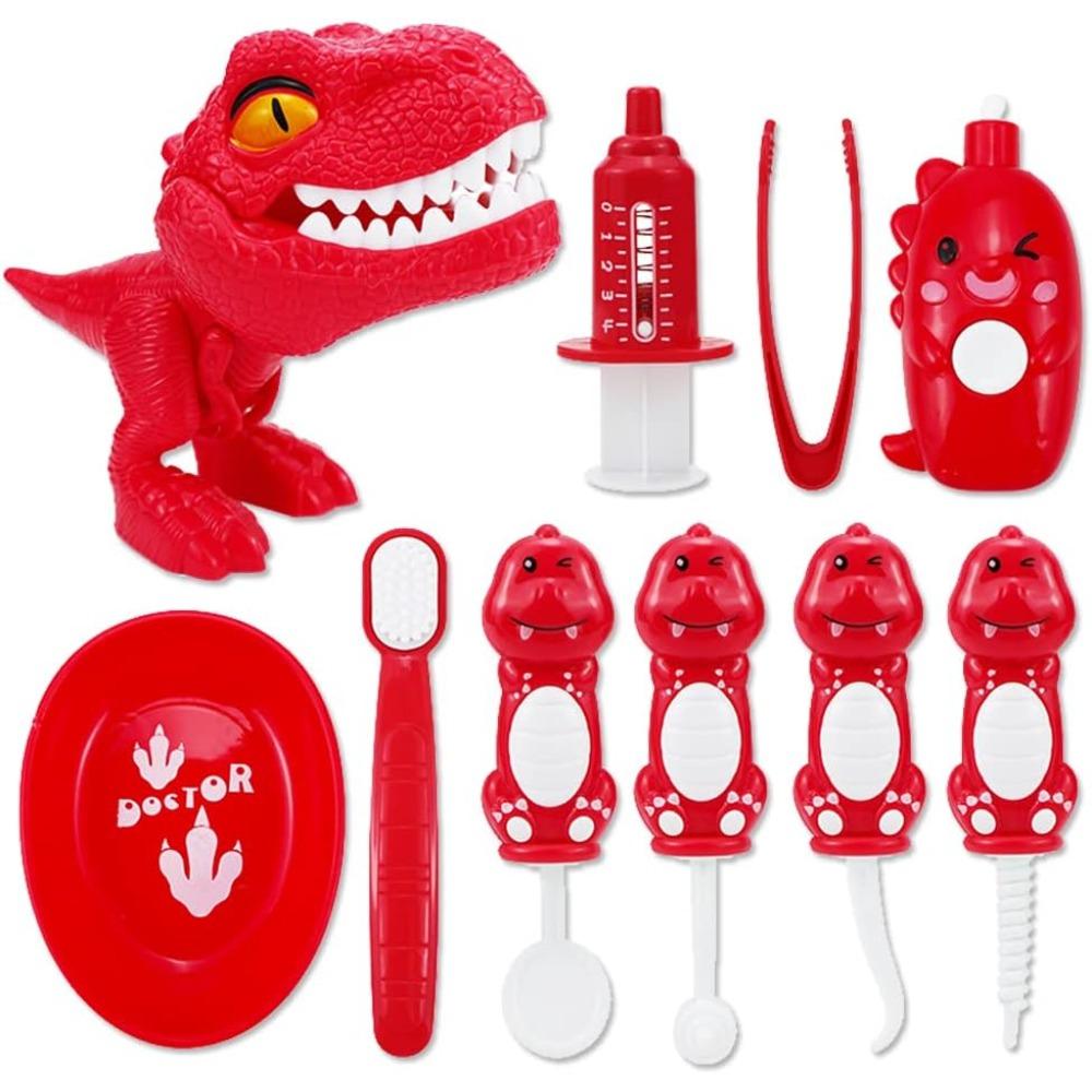 

Plastic Dinosaur Simulation Dentist Play Set Animation Medical Kit Pretend Toy for Kids Hygienic Pretend Play Game for Children