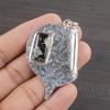 Natural Edulite Gemstone 925 Sterling Silver Jewelry Designer Pendant 2.09" AJP-2401