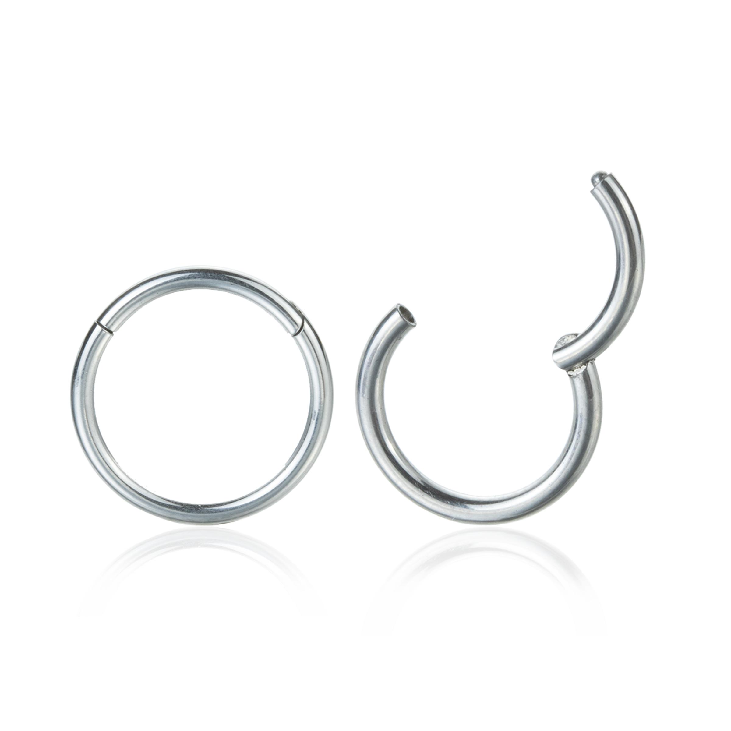 316 Stainless Steel Electroplate Circle Stud Earrings Multiple Piercing Jewelry From Factory Outlet Multiple piercing jewelry&1.2*8 серебряный