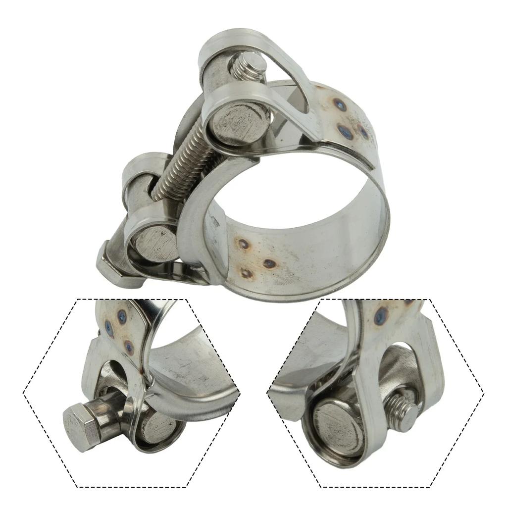 1pc Hose Clamps Clips Stainless Steel Heavy Duty T Bolt Exhaust Mikalor Type 1-50 Heavy Duty Clamp Silicone Rubber Exhaust Pipe
