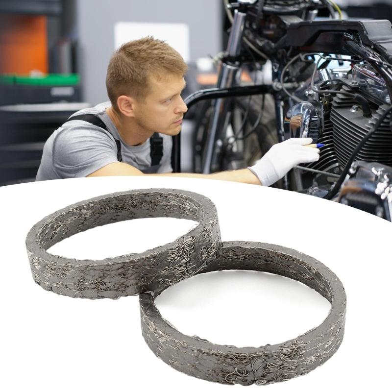 High Temperature Resistant Exhaust Flange Gasket Replacement Crossover Exhaust Seal Gasket Suitable for Motorcycle