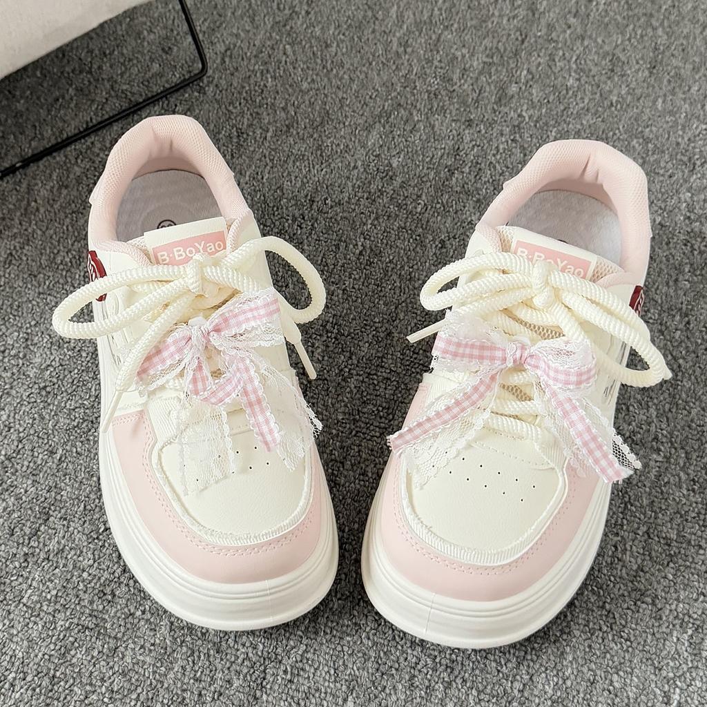 School season women's new cute versatile ins thick baseplate shoes niche non-collision shoes