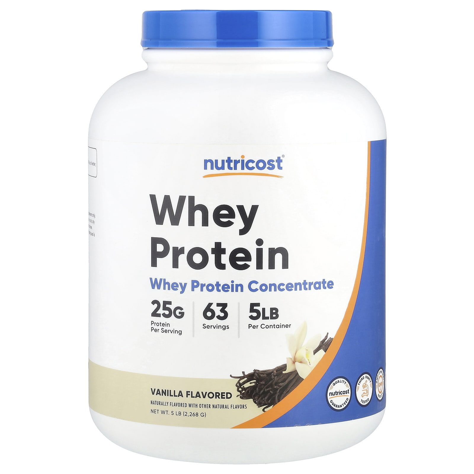 

Nutricost, Whey Protein Concentrate, Vanilla, 5 lbs (2,268 g)