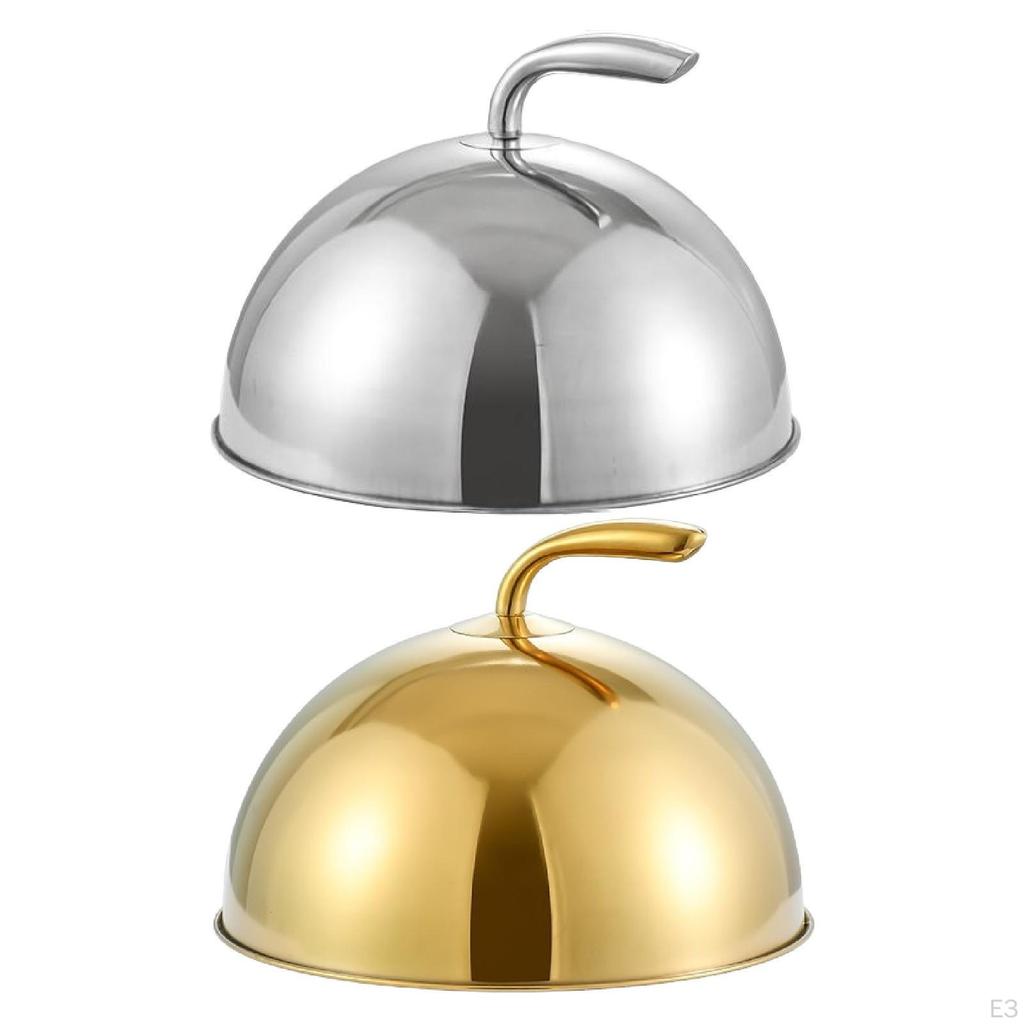 Rustfritt Stål Matkuppel Stekelokk Utstilling Praktisk Multifunksjonell Støv Serveringsfat