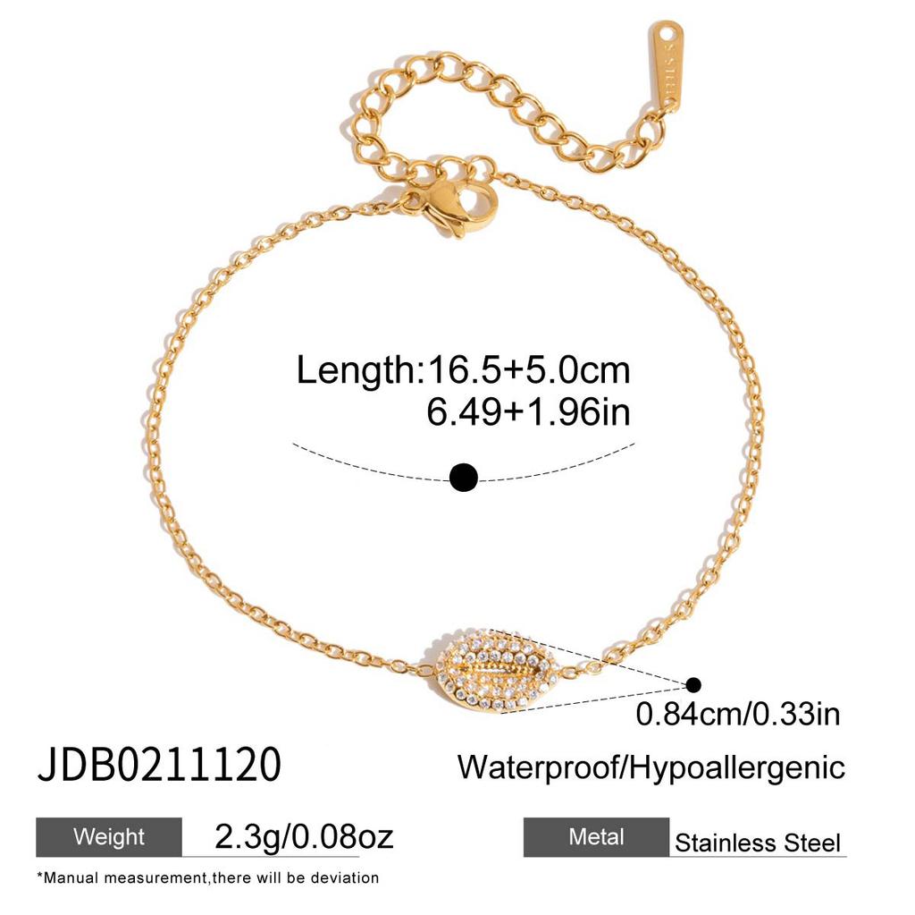 Quiet Chic Animal Resort Style 18K Gold Stainless Steel Zircon Ocean-Style Women's Bracelet Light Luxury High-End Cross-Border