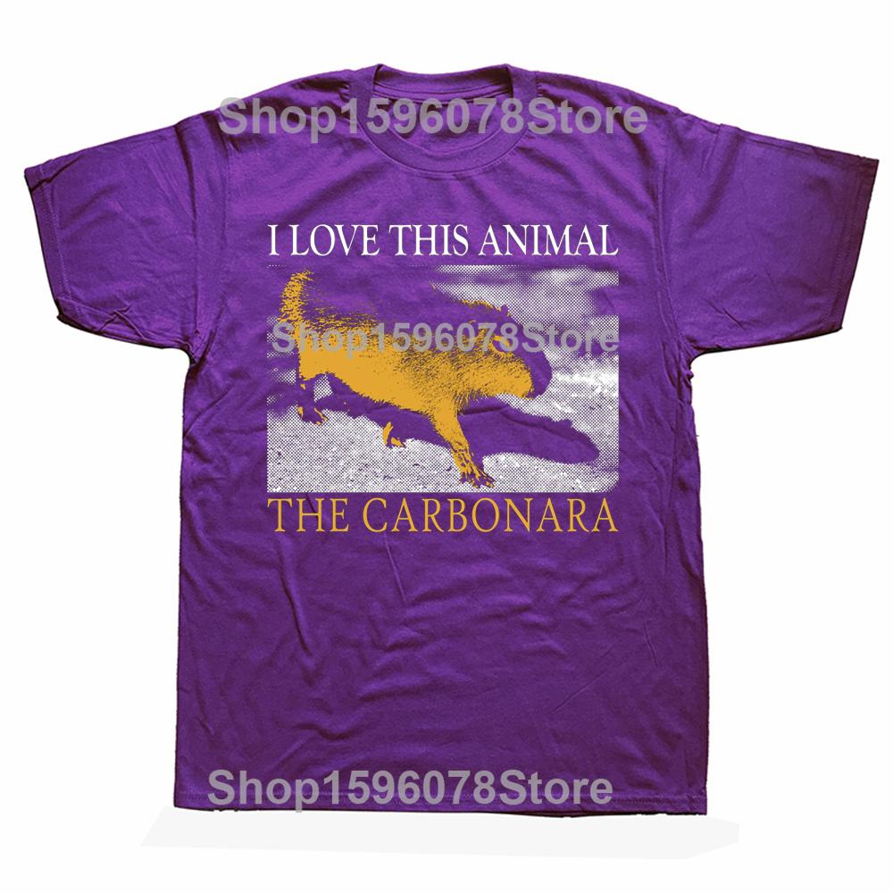 

Funny I Love This Animal the Carbonara Graphic Tshirts Men Fashion Casual Tshirt 100 Cotton Loose Oversized T Shirt Summer 3XL