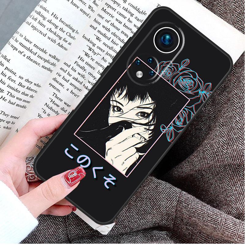 Japanese Anime Aesthetic Case For Honor Magic 8 6 7 Lite Honor 400 200 Pro 50 70 90 X8c X8b X9a X9c X9b X9d Win Cover