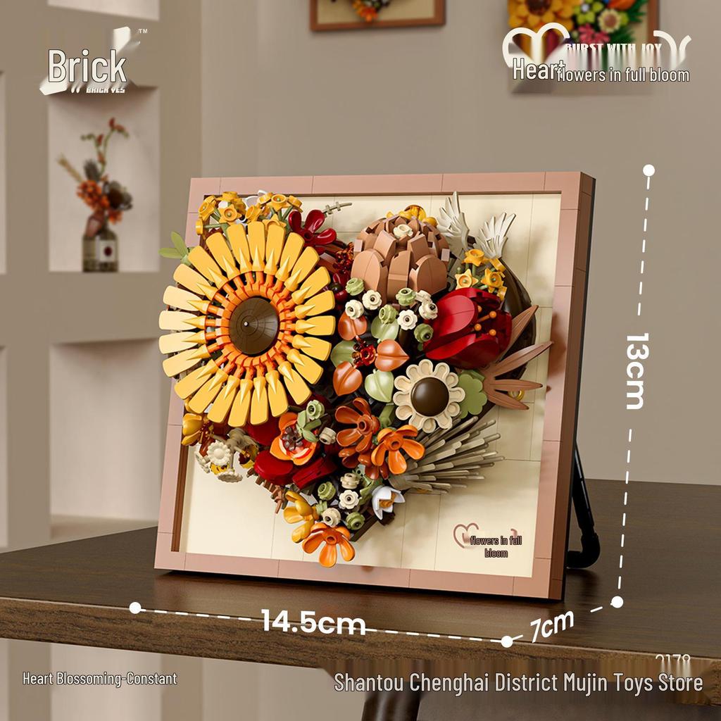 Blooming Series 3D Eternal Flower Photo Frame Toy and Desktop Ornament - Teacher's Day Gift