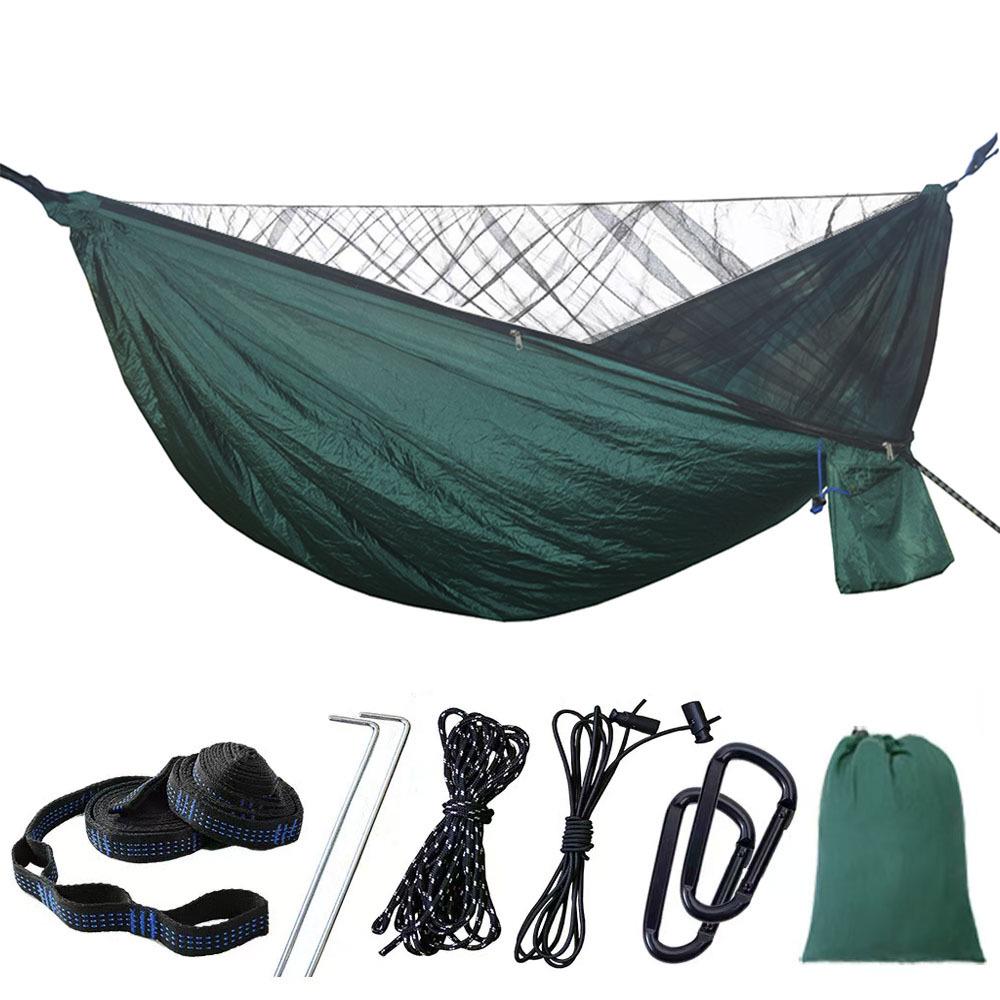 High-Quality Portable Camping Hammock with Mosquito Net and Waterproof Canopy for Outdoor and Indoor Use