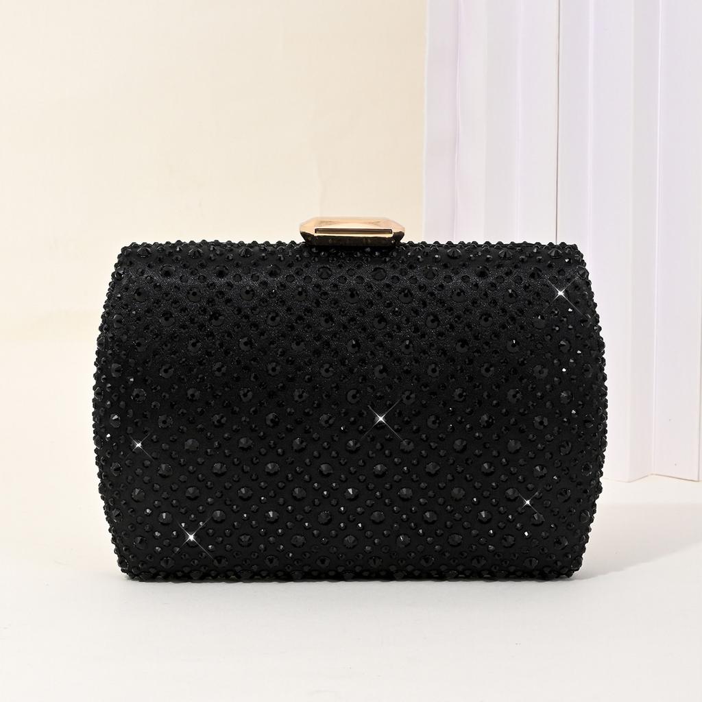 Full Diamond Shiny French Diamond Wallet Mobile Phone Bag Clutch Bag One Shoulder Oblique Dinner Bag
