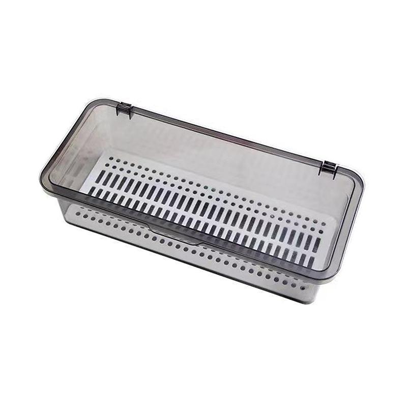 Transparent Makeup Brush Storage Box Dustproof Beauty Egg Lipstick Storage Box With Cover Portable Desktop Storage Bucket