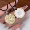 Retro High-end Spirit Fox Depicting Peace and Joy Peach Blossom Fox Pendant Animal Year Set Chain Necklace Pendant