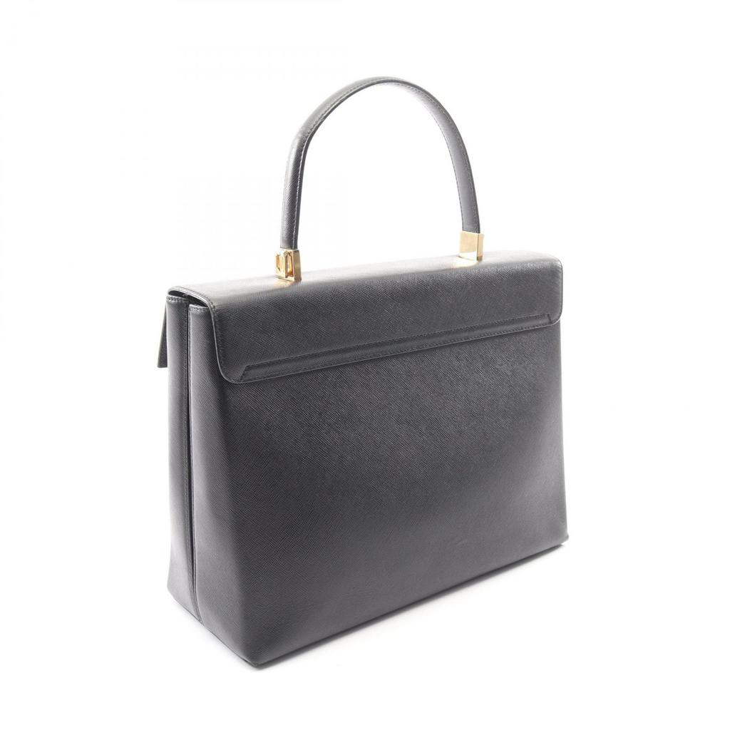 Used Salvatore Ferragamo Gancini Handbag 21 8791 leather Black Used Women