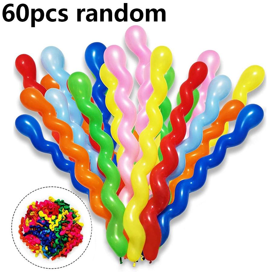30/60/120pcs 31.5" Colorful Long Spiral Balloon Birthday Party Room Decoration Props Color Artistic Balloon Festival JXB