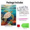 Shiny Pearl Sea Turtle Ocean Life DIY Painting Creative Bead Art Craft Household Wall Decoration Nice Present For Art Hobbyists Family Decor