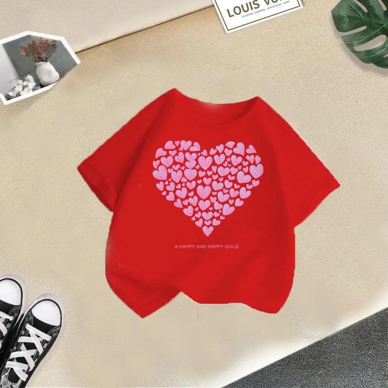 Children's T-shirt for Boys and Girls, Casual and Fashionable Short Sleeved Round Neck Top, Children's Clothing