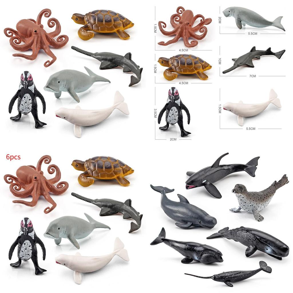 Miniature Ocean Creature Pvc Figurine For Display And Educational Use