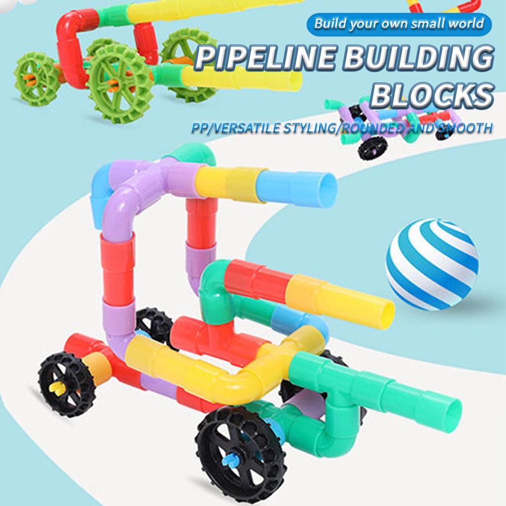 Water Pipe Building Blocks Toys For Kids DIY Educational Toys Designer Construction Birthday Toy For Boys And Girls