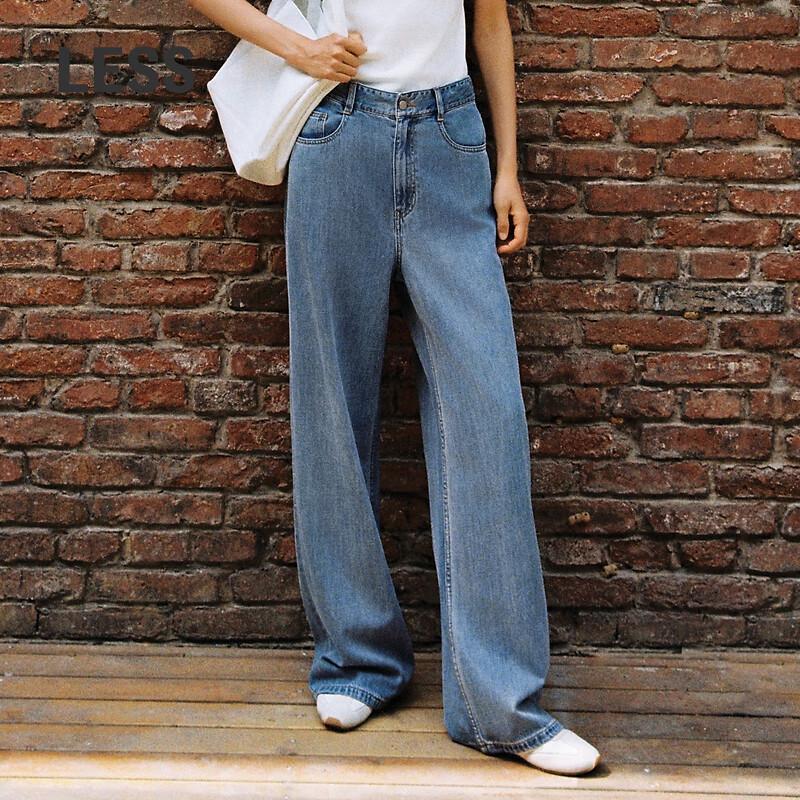 

LESS 2024 Spring Casual Loose Straight Jeans XS
