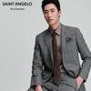 Men's Plaid Wool Business Suit Jacket