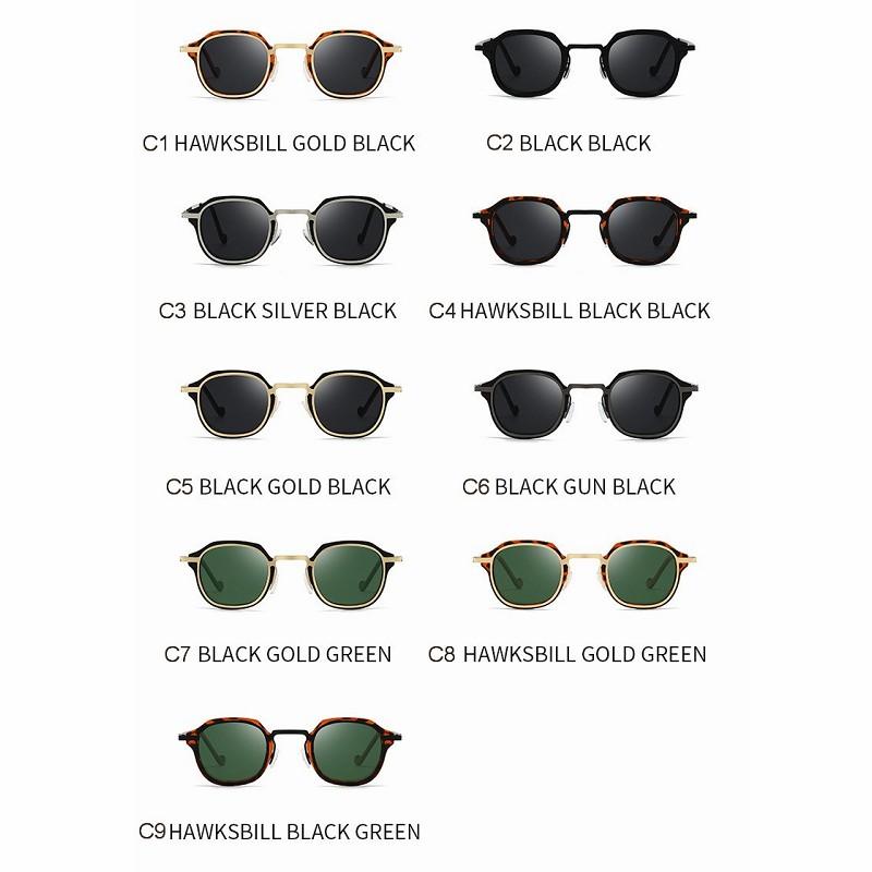 2025 Retro Steampunk Sunglass New Small Square Polarized Sun Glasses For Man Woman Metal Frame Eyewear Oculos De Sol UV400