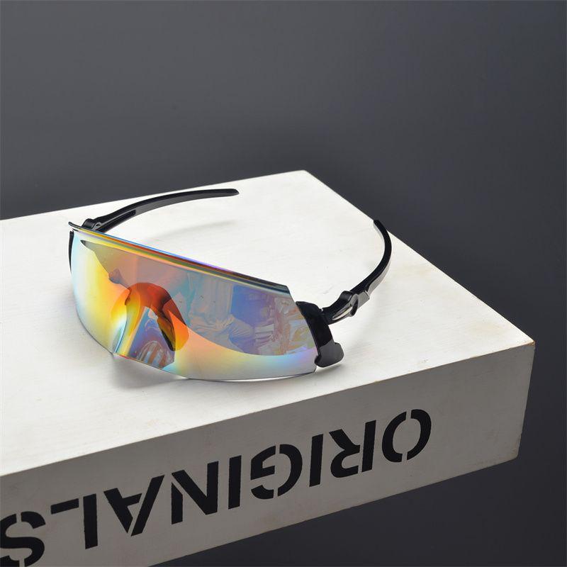 European & American Retro Frameless Riding Sunglasses: Stylish Anti-UV Large Frame for Men & Women