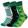 Men's Spring and Autumn Four Leaf Clover Stripes Wicking Sweat Deodorant Socks
