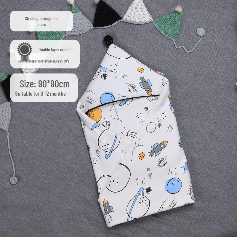 

Пеленка-кокон для новорожденных Biduole из чистого хлопка - Легкое двухслойное летнее одеяло для младенцев 90x90 cm