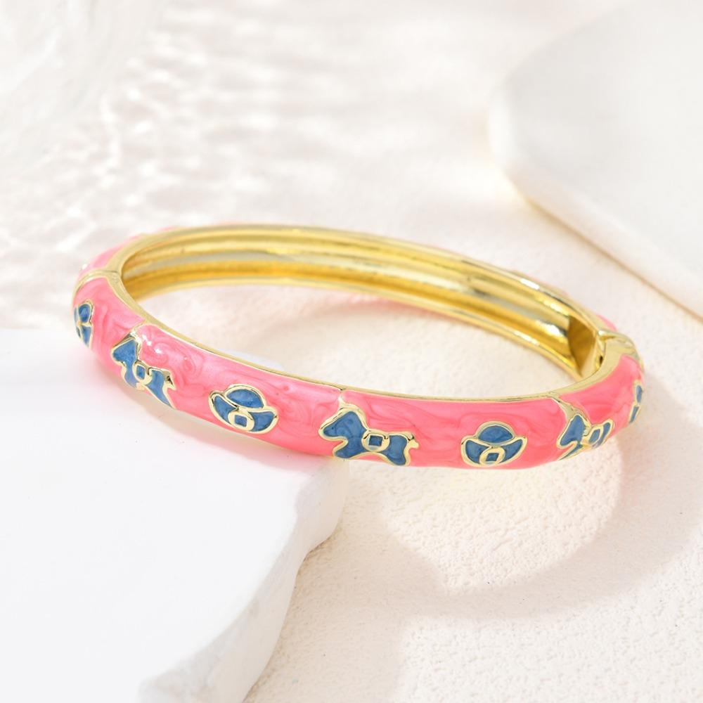 Chinesischer Stil Vintage Cloisonné Armreif Traditionelles Damen-Handarmband Glasierter Armreif Mädchen